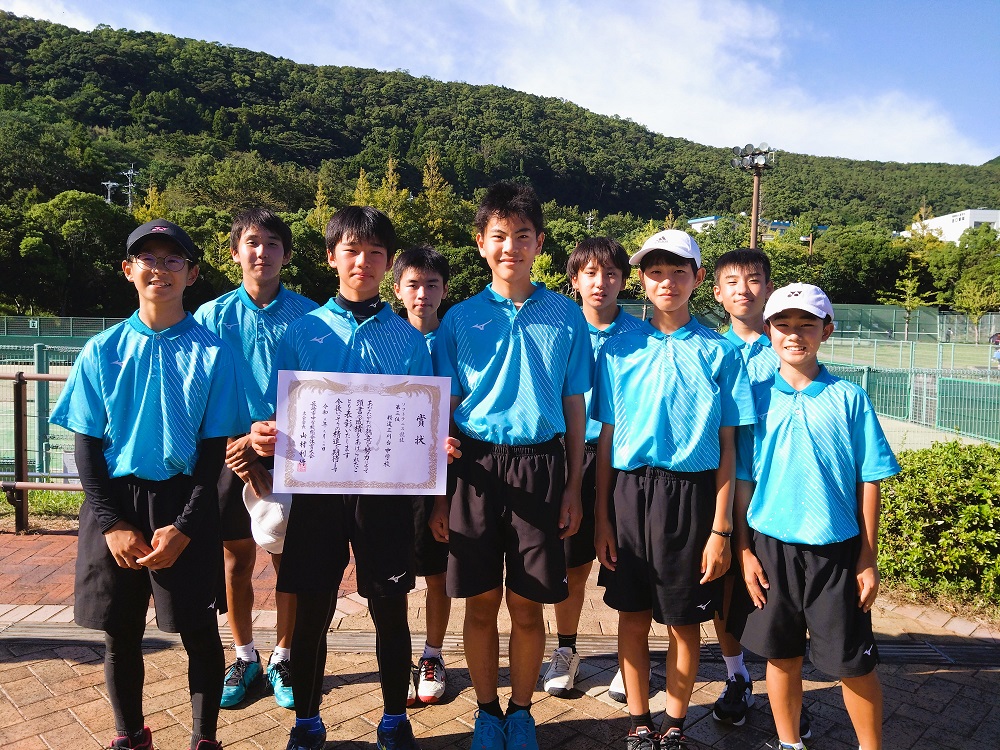 中学ソフトテニス部　中総体新人戦　団体３位