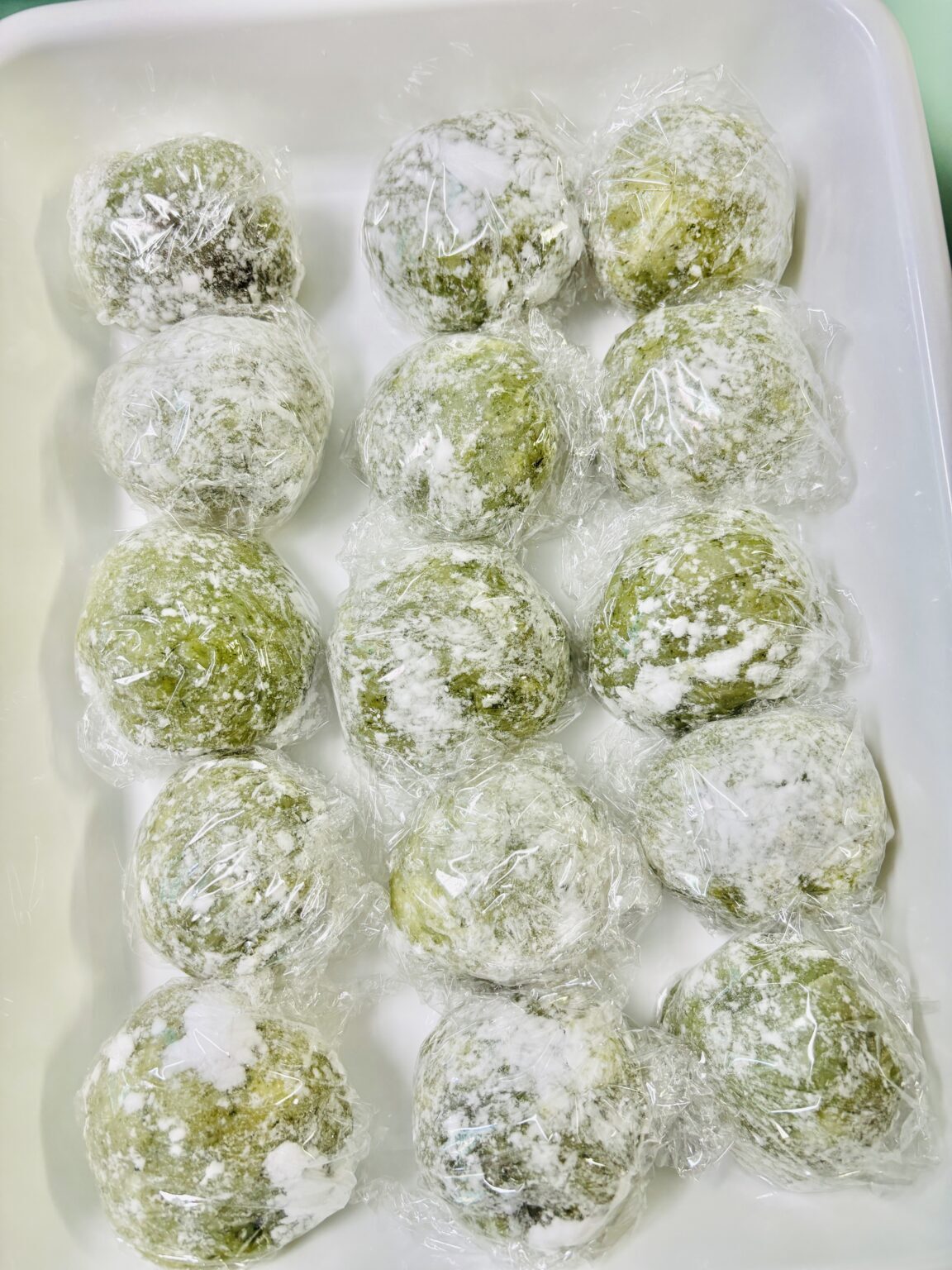 中１家庭科「よもぎ餅作り」